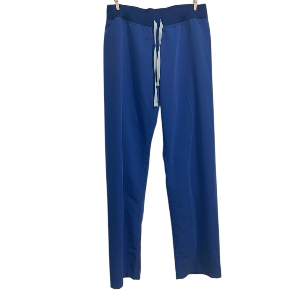 Womens Figs Blue Scrub Pants Size M Medical Work Uniform